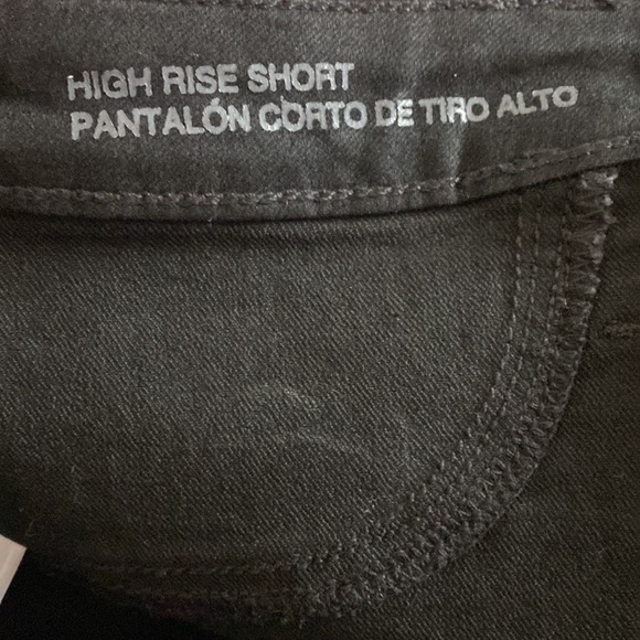 Black Denim High Rise Shorts - Picture 4 of 4